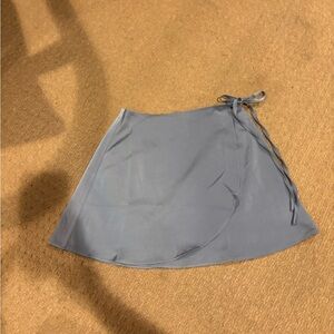 Lulu's Satin Wrap Skirt